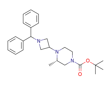 tert-butyl (3S)-4-(1-(diphenylmethyl)azetidin-3-yl)-3-methylpiperazine-1-carboxylate