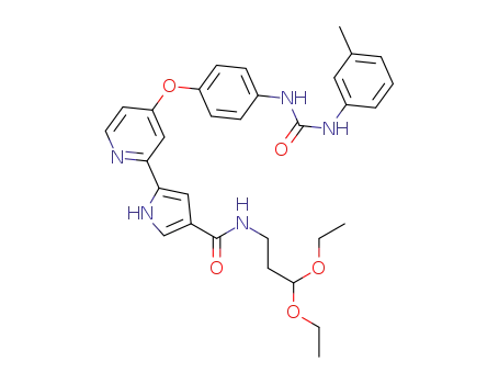 N-(3,3-diethoxypropyl)-5-{4-[4-({[(3-methylphenyl)amino]carbonyl}amino)phenoxy]pyridin-2-yl}-1H-pyrrole-3-carboxamide