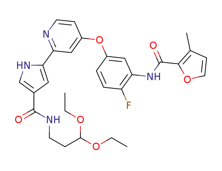 N-(3,3-diethoxypropyl)-5-(4-{4-fluoro-3-[(3-methyl-2-furoyl)amino]phenoxy}pyridin-2-yl)-1H-pyrrole-3-carboxamide