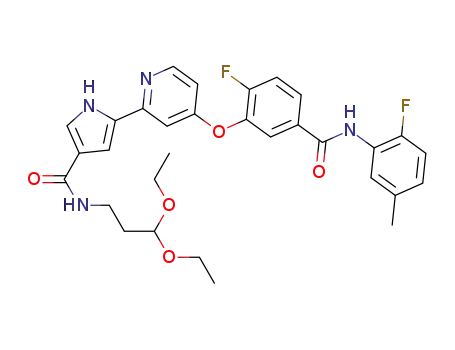 N-(3,3-diethoxypropyl)-5-[4-(2-fluoro-5-{[(2-fluoro-5-methylphenyl)amino]carbonyl}phenoxy)pyridin-2-yl]-1H-pyrrole-3-carboxamide
