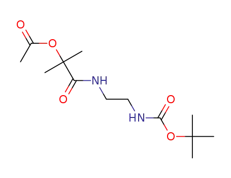 1-((2-((tert-butoxycarbonyl)amino)ethyl)amino)-2-methyl-1-oxopropan-2-yl acetate