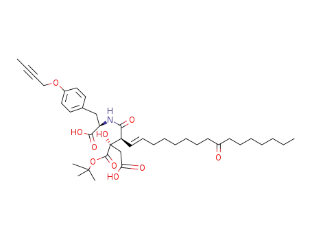 1-tert-butyl (S)-2-{(E)-(S)-1-[(S)-2-(4-but-2-ynyloxy-phenyl)-1-carboxy-ethylcarbamoyl]-10-oxo-heptadec-2-enyl}-2-hydroxy-succinate