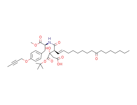 1-tert-butyl (S)-2-{(E)-(S)-1-[(S)-2-(4-but-2-ynyloxyphenyl)-1-methoxycarbonylethylcarbamoyl]-10-oxoheptadec-2-enyl}-2-hydroxysuccinate