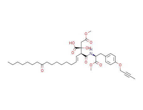 4-methyl (S)-2-{(E)-(S)-1-[(S)-2-(4-but-2-ynyloxy-phenyl)-1-methoxycarbonyl-ethylcarbamoyl]-10-oxo-heptadec-2-enyl}-2-hydroxy-succinate