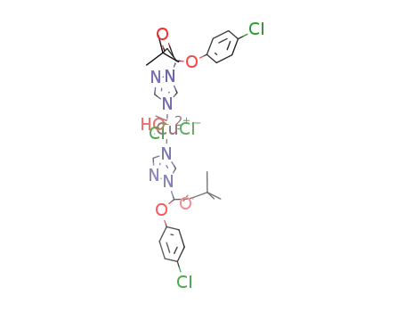 [Cu(1-(4-chlorophenoxy)-3,3-dimethyl-1-H(1,2,4-triazole-1-yl)-2-butanone)2Cl2(EtOH)]