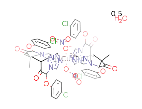 [Cu(1-(4-chlorophenoxy)-3,3-dimethyl-1-H(1,2,4-triazole-1-yl)-2-butanone)4(NO3)2]*0.5H2O