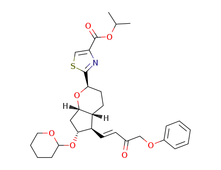 isopropyl 2-[(2R,4aR,5R,6R,7aS)-5-[(1E)-3-oxo-4-phenoxy-1-buten-1-yl]-6-(tetrahydro-2H-pyran-2-yloxy)octahydrocyclopenta[b]pyran-2-yl]-1,3-thiazole-4-carboxylate