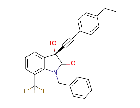 (S)-1-benzyl-3-hydroxy-3-(4-ethylphenylethynyl)-7-trifluoromethyloxindole