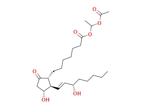 1-acetoxyethyl-7-(1R,2R,3R,)-3-hydroxy-2(E)-3(S)-3-hydroxy-1-octenyl-5-oxo cyclopentyl heptanoate