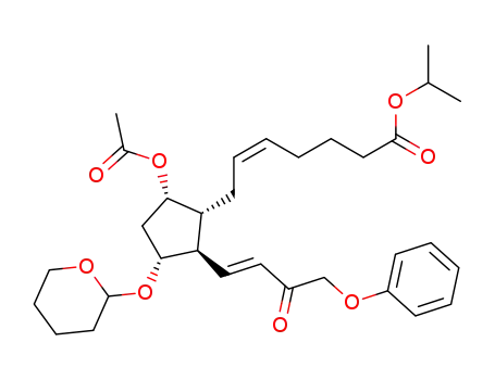 isopropyl (Z)-7-((1R,2R,3R,5S)-5-acetoxy-2-((E)-3-oxo-4-phenoxybut-1-en-1-yl)-3-((tetrahydro-2H-pyran-2-yl)oxy)cyclopentyl)hept-5-enoate