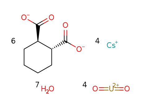 [(UO2)4Cs4(R-trans-1,2-cyclohexanedicarboxylate)6(H2O)4]·3H2O