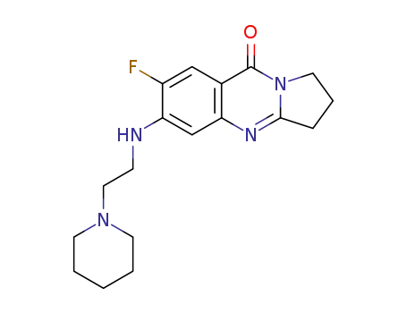 7-fluoro-6-((2-(piperidin-1-yl)ethyl)amino)-2,3-dihydropyrrolo-[2,1-b]quinazolin-9(1H)-one