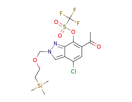 6-acetyl-4-chloro-2-{[2-(trimethylsilyl)ethoxy]methyl}-2H-indazol-7-yl trifluoromethanesulfonate