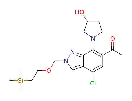 1-(4-chloro-7-(3-hydroxypyrrolidin-1-yl)-2-{[2-(trimethylsilyl)ethoxy]methyl}-2H-indazol-6-yl)ethanone