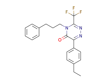 6-(4-ethylphenyl)-4-(3-phenylpropyl)-3-(trifluoromethyl)-1,2,4-triazin-5(4H)-one