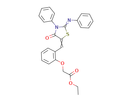 ethyl 2-(2-((4-oxo-3-phenyl-2-(phenylimino)thiazolidin-5-ylidene)methyl)phenoxy)acetate