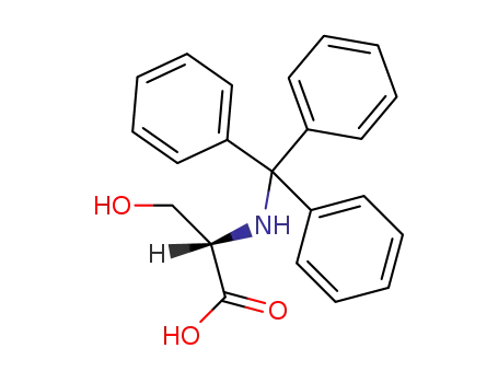 Molecular Structure of 4465-45-6 (L-Serine, N-(triphenylmethyl)-)