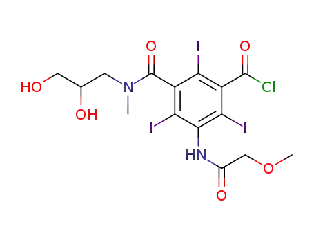 5-[(2-methoxy)acetamido]-3-(2,3-dihydroxy-N-propyl(methyl)carbamoyl)-2,4,6-triiodobenzoyl chloride