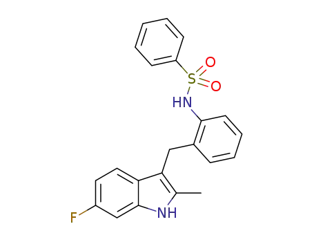 N-(2-((6-fluoro-2-methyl-1H-indol-3-yl)methyl)phenyl)benzenesulfonamide