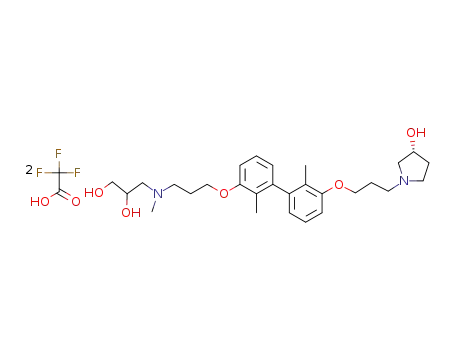 3-((3-((3'-(3-((R)-3-hydroxypyrrolidin-1-yl)propoxy)-2,2'-dimethyl-[1,1'-biphenyl]-3-yl)oxy)propyl)(methyl)amino)propane-1,2-diol trifluoroacetate