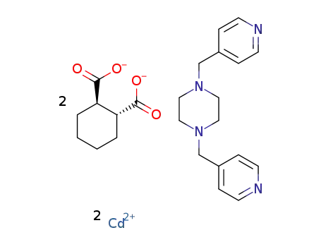 [Cd2(trans-1,2-cyclohexanedicarboxylate)2(bis(4-pyridylmethyl)piperazine)]n