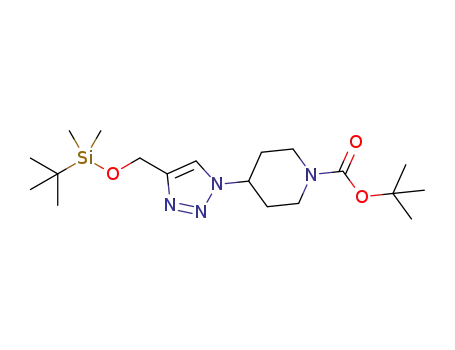 tert-butyl 4-(4-(((tert-butyldimethylsilyl)oxy)-methyl)-1H-1,2,3-triazol-1-yl)piperidine-1-carboxylate