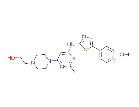 2-{4-[2-methyl-6-(5-pyridin-4-ylthiazol-2-ylamino)pyrimidin-4-yl]piperazin-1-yl}ethanol hydrochloride