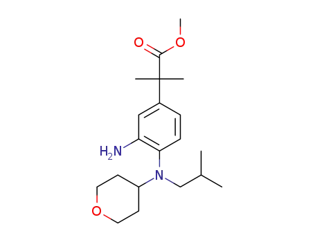 methyl 2-(3-amino-4-(isobutyl(tetrahydro-2H-pyran-4-yl)amino)phenyl)-2-methylpropanoate
