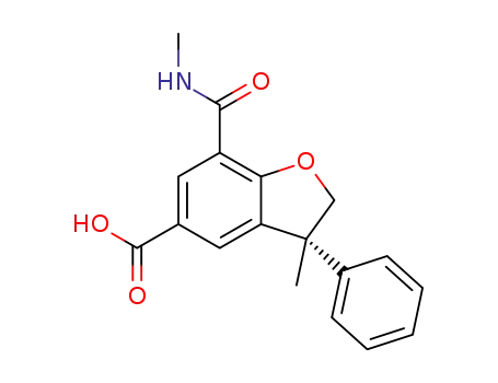(S*)-3-methyl-7-(methylcarbamoyl)-3-phenyl-2,3-dihydrobenzofuran-5-carboxylic acid