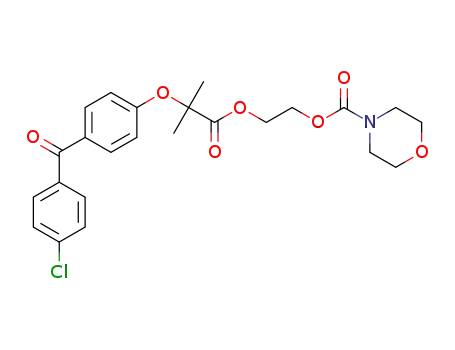(2-(4-(4-chlorobenzoyl)phenoxy)-2-methylpropanoyloxy)ethylmorpholine-4-carboxylate