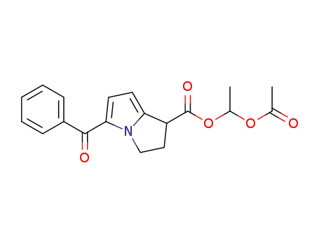 5-benzoyl-2,3-dihydro-1H-pyrrolizine-1-carboxylic acid-1-(acetoxy)ethyl ester