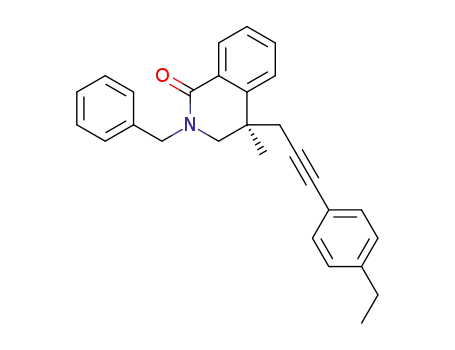 (R)-2-benzyl-4-(3-(4-ethylphenyl)prop-2-yn-1-yl)-4-methyl-3,4-dihydroisoquinolin-1(2H)-one
