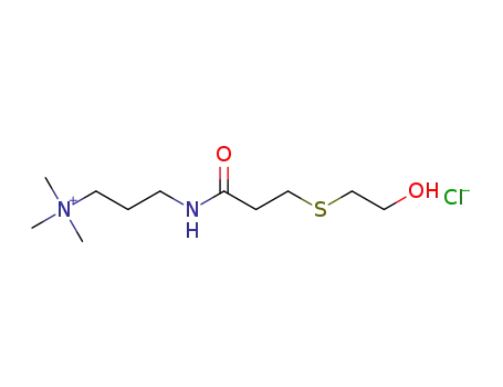 3-(3-((2-hydroxyethyl)thio)propanamido)-N,N,N-trimethylpropan-1-aminium chloride