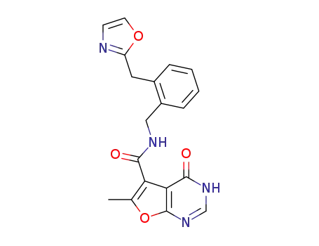 6-methyl-N-(2-(oxazol-2-ylmethyl)benzyl)-4-oxo-3,4-dihydrofuro[2,3-d]pyrimidine-5-carboxamide