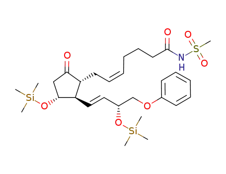 N-{(Z)-7-[(1R,2R,3R)-5-Oxo-2-((E)-(R)-4-phenoxy-3-trimethylsilanyloxy-but-1-enyl)-3-trimethylsilanyloxy-cyclopentyl]-hept-5-enoyl}-methanesulfonamide