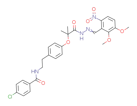 4-chloro-N-(2-{4-[1-(2,3-dimethoxy-6-nitrobenzylidenehydrazinocarbonyl)-1-methylethoxy]phenyl}ethyl)benzamide