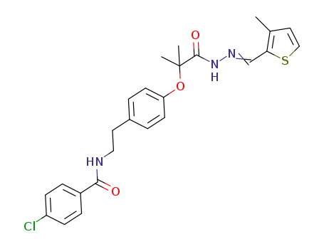 4-chloro-N-(2-{4-[1-methyl-1-(4-methylthiophene-2-ylmethylenehydrazinocarbonyl)ethoxy]phenyl}ethyl)benzamide