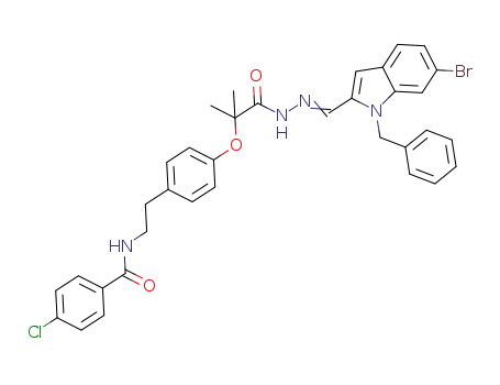 4-chloro-N-(2-{4-[((1-benzyl-6-bromo-1H-indole-2-yl)methylenehydrazinocarbonyl)ethoxy]phenyl}ethyl)benzamide