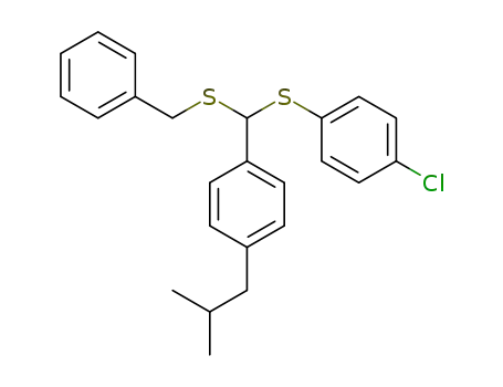 benzyl(((4-chlorophenyl)thio)(4-isobutylphenyl)methyl)sulfane