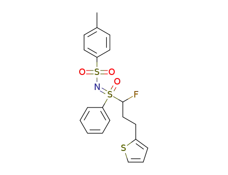 N-((1-fluoro-3-(thiophen-2-yl)propyl)(oxo)(phenyl)-λ6-sulfaneylidene)-4-methylbenzenesulfonamide