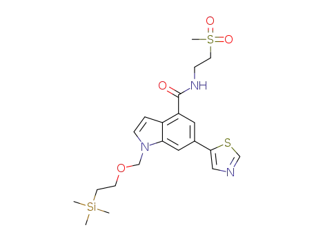 N-(2-(methylsulfonyl)ethyl)-6-(thiazol-5-yl)-1-((2-(trimethylsilyl)ethoxy)methyl)-1H-indole-4-carboxamide