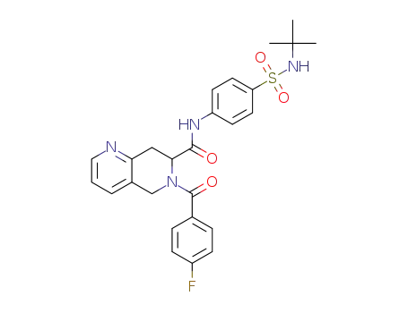 N-(4-(N-tert-butylsulfamoyl)phenyl)-6-(4-fluorobenzoyl)-5,6,7,8-tetrahydro-1,6-naphthyridine-7-carboxamide