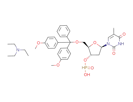 Molecular Structure of 3868-27-7 (dmt-thymidine H-phosphonate*triethylammonium)