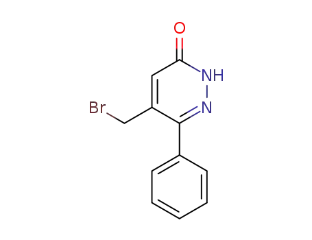 Molecular Structure of 132814-23-4 (3(2H)-Pyridazinone, 5-(bromomethyl)-6-phenyl-)