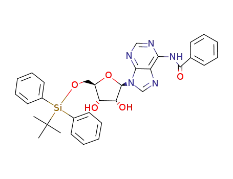 6-N-benzoyl-9-(5-O-tert-butyldiphenylsilyl-β-D-ribofuranosyl)adenine