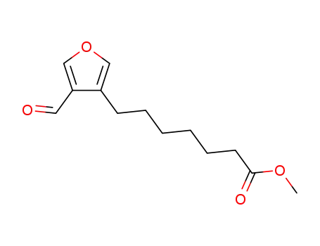 Molecular Structure of 78932-40-8 (3-Furanheptanoic acid, 4-formyl-, methyl ester)