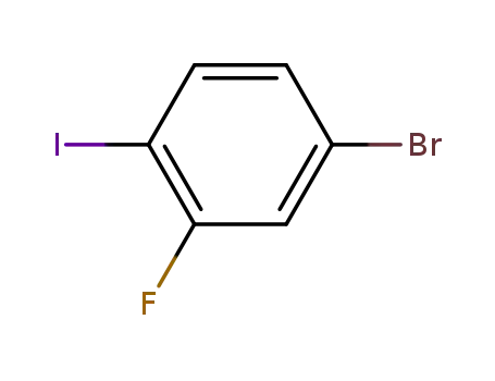 Molecular Structure of 105931-73-5 (1-Bromo-3-fluoro-4-iodobenzene)