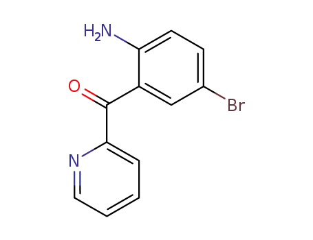 Molecular Structure of 1563-56-0 (2-(2-AMINO-5-BROMOBENZOYL) PYRIDINE)