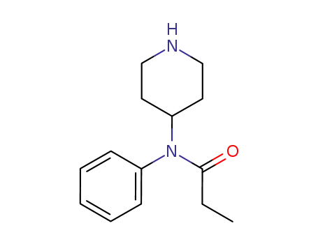 Molecular Structure of 1609-66-1 (N-Phenyl-N-(4-piperidinyl)propanamide admixture with HCl salt)