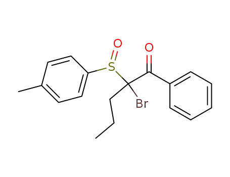 Molecular Structure of 138042-71-4 (1-Pentanone, 2-bromo-2-[(4-methylphenyl)sulfinyl]-1-phenyl-)